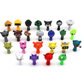 Jagodzs Sprunki Keychains For Girls Boys, Sprunki Cute Pendant Keychains Accessories, Key ring Purse Backpack. (grey)