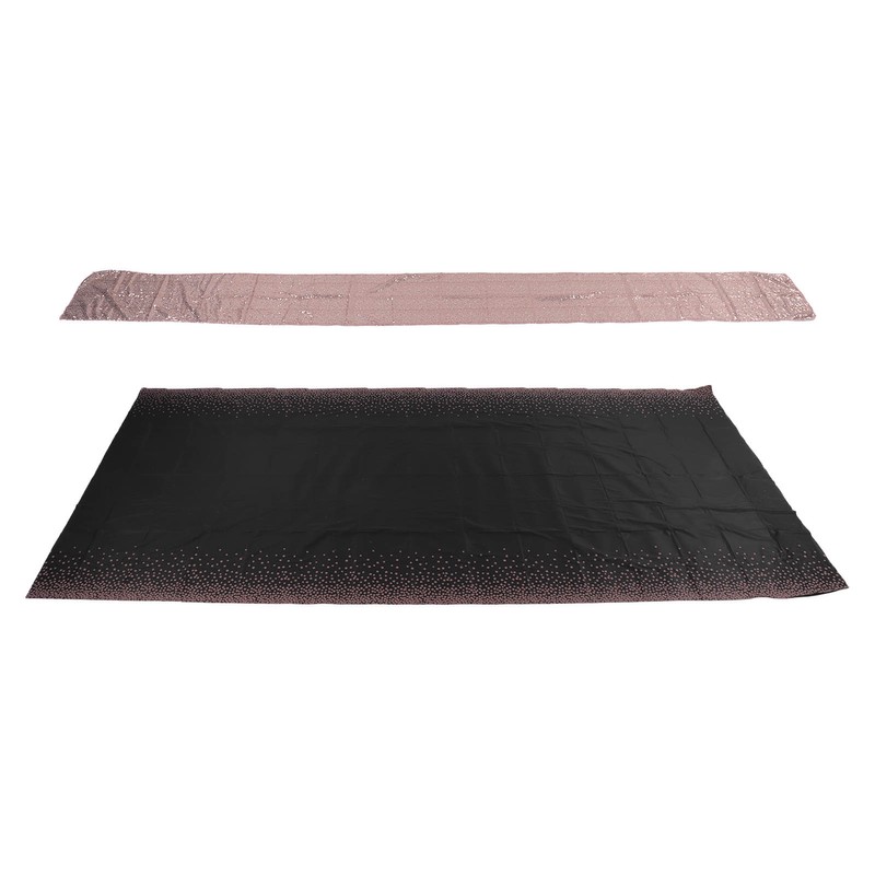 Rose Gold Dot Party Tablecloth Waterproof Polka Dot Design Rectangular