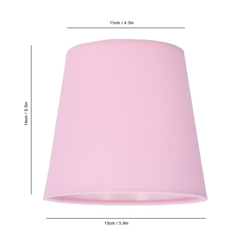 3PCS E14 Lampshade Fabric Ceiling Lamp Shade Exquisite Pink Wall