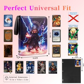 Card Binder 9 Pocket, with 50 Removable Sleeves, 900 Pockets