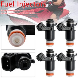 Frezon 4PCS Fuel Injectors Fit For Honda AquaTrax F-12X (ARX1200T3) 2002-2004,F-12(ARX1200N3)2002,2004, R-12X(ARX1200T2) 2003,F-12(ARX1200N3),R-12(ARX1200N2) 2004