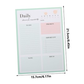 OHPHCALL Daily Planner Notepad Work Organizer Notebook for Do Lists Tear Off Planning Pad for Office Study Use Design Material