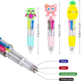 Guoiondw Multi-Color Pen in 1 4 in 1 Cute Kids Pen - 28 Ball Point Pens for Birthday and Kids Party - Perfect for Party Favors School Supplies Student Rewards