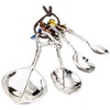 Ganz 4-Piece Set, Birds Measuring Spoon, One Size, silver