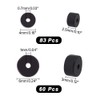 arricraft 143 Pieces Natural Black Onyx Beads, 2 Sizes, Dark