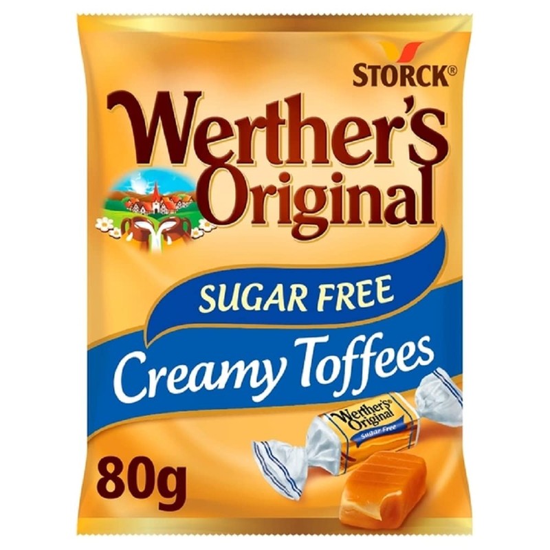 Werther's Original Sugar Free Toffee, 80 g (Pack of 1)