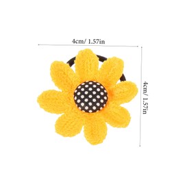 Healvian Sunflower Hair Clips for Kids 3Pcs Baby Hair Accessories Elastic Bands Colorful Flower Design for Girls for Daily Wear and Special Occasions