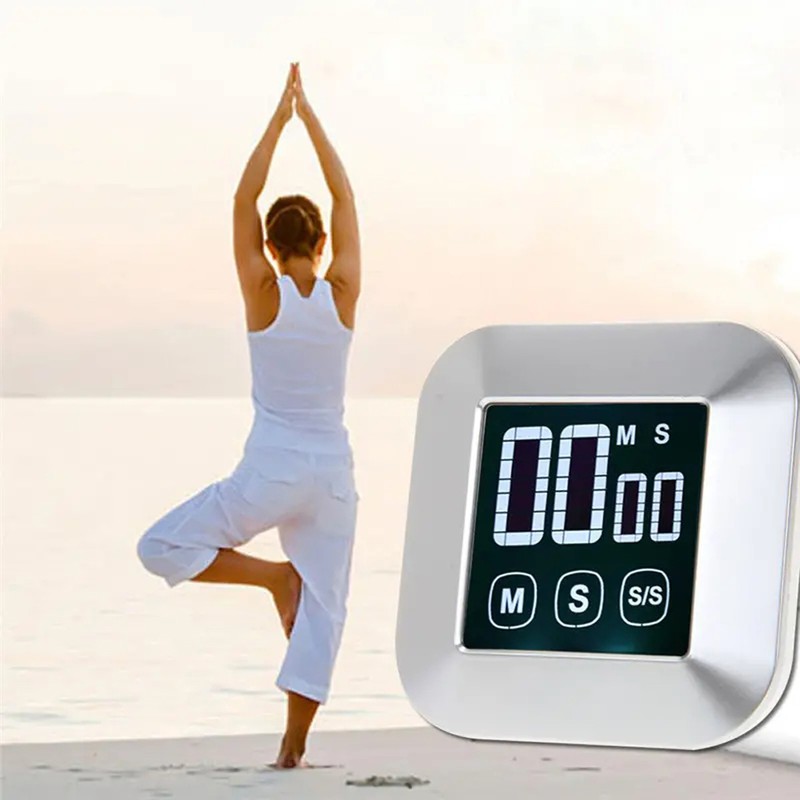 LCD Digital Touch Screen Kitchen Timer Practical Cooking Timer Countdown