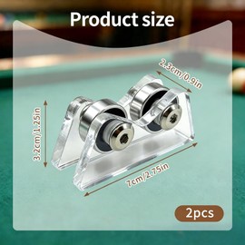 2Pcs Billiard Cue Straightness Checker, Portable and Accurate Pool Billiard Cue Snooker Club Roller Straightness Detector Checker, Essential Billiard Accessories for Snooker Clubs and Players