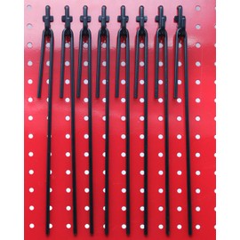 Pegboard Hooks 200-packs J Shape Peg Hooks Black Peg Hook Accessories