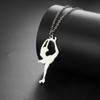 Dreamtimes Ice Skater Necklace Ice Skating Charm Sports Pendant Necklace