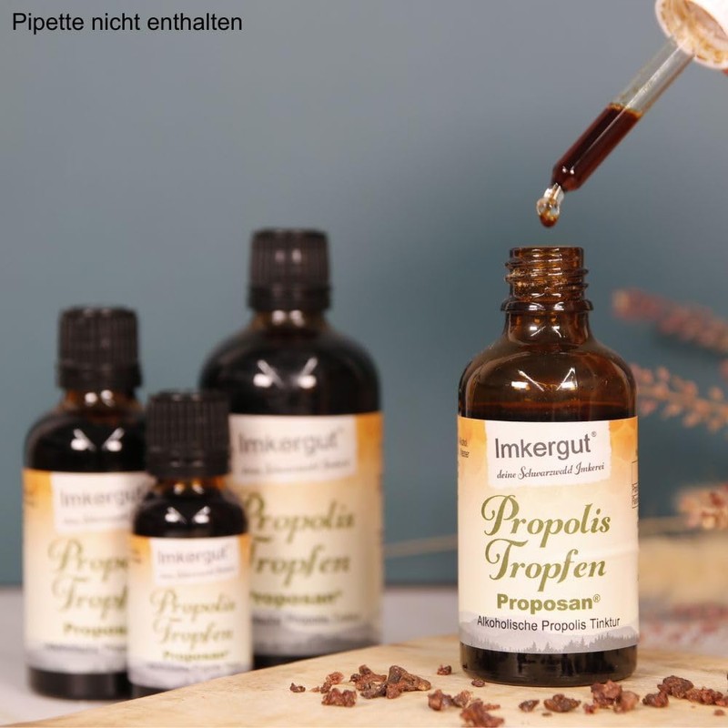 Imkergut Proposan Propolis Tincture, Drops with Alcohol, 20% Propolis, 20