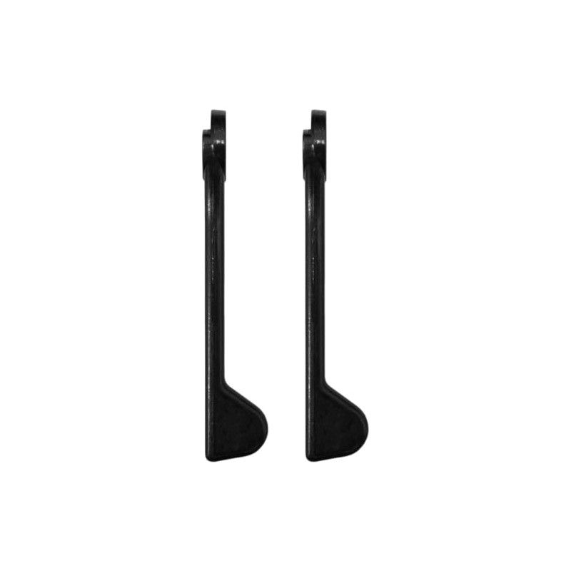 Fullex Inline Patio Door Handle Black Lever Pair Suits 5mm