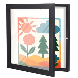 T-Shirt Display Frame 13 X 13” Jersey Display-Frame for Wall Mount or Desktop T-Shirt Picture Frame 1" Depth of Usable Space Plastic Front (Not Glass) for Football Baseball Basketball Jerseys