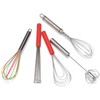 Flat Whisk Silicone Handle Non Slip 10" - 5 Wires