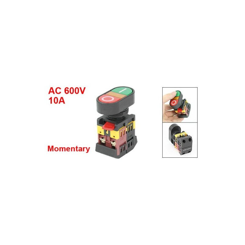 uxcell ON-OFF START STOP Push Button w Light Indicator Momentary