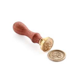 Wax Seal Stamper, VOOSEYHOME Initial Handwritten Letter Alphabet B Stamp with Rosewood Handle, Decorating on Invitations Mail Envelopes Cards Books for Birthday Themed Party Wedding Signature