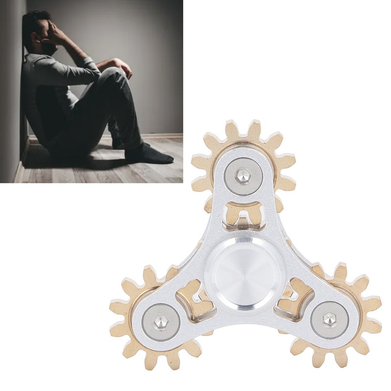 4 Gears Fidget Bearing Toy Stress Reducer Anxiety Game Brass