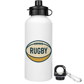 Azeeda 600ml 'Rugby Ball Sport' Reusable Water/Drinks Bottle (WT00087786)