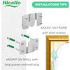 Hicello 20 Pieces Flush Concealed Brackets, Interlocking Stainless Steel Hanging