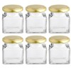 lakeland Small Square Presentation Gifting Jars & Lids 130ml x