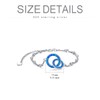 Blue Opal Mother Daughter Bracelet Interlocking Bracelet for Mother Daughter