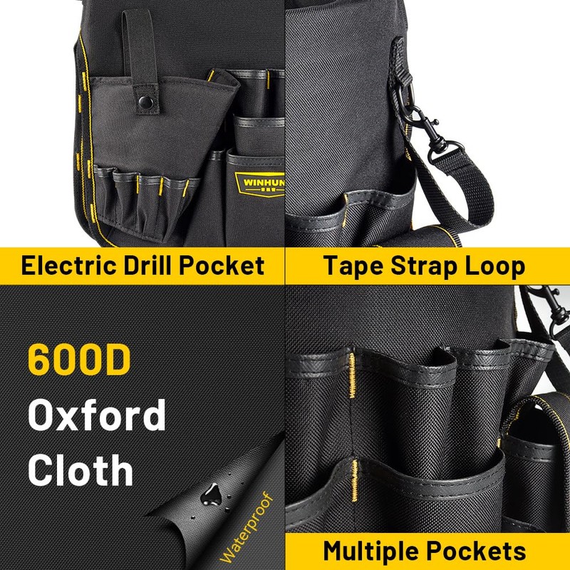 WINHUNT Tool Bag, 58 Pockets Bucket Tool Organisers Ideal for