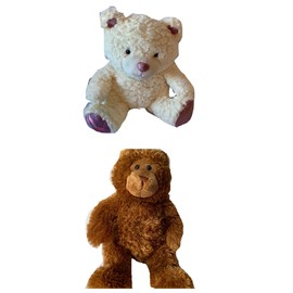 Weighted Stuffed Animal, large teddy bear choose 4-7 lbs, washable plush buddy, Aunt Sandy's Sewing