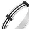 COOLSTEELANDBEYOND Men's Smooth Modern Cuff Style Bangle Stainless Steel Bracelet