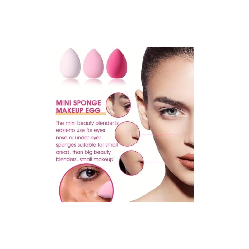 Set de 13 Esponjas para Maquillaje, Beauty Blenders y Aplicadores