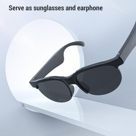 GOWENIC Smart Bluetooth Sunglasses with AI Real Time Translation, 140 Languages, Bluetooth 5.3, HD Stereo Sound and Calling, UV Protection, for Travel Outdoor Activities
