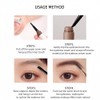 3 in 1 Waterproof Eyebrow Pomade with Brush,Beginner-friendly, Long Lasting,