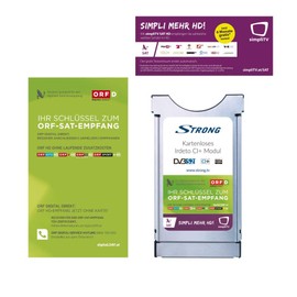 STRONG Cardless CI+ Module, Irdeto CI Module ORF Digital Direct and SimpliTV SAT (CAM HDTV, Free-to-Air, DVB-S2) Only Suitable for Austria