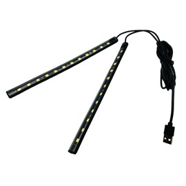 LISPHOS LED Tape Light Car Supplies Floor Light Ambient Light 2pcs (Ice Blue)