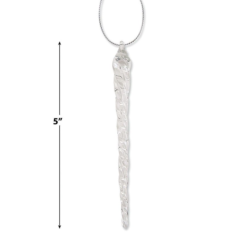 Lillian Vernon Twinkle™ Glass Icicle Ornaments - Set of 12,