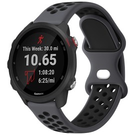 Meliya Bands Compatible with Garmin Forerunner 245/645 Band, Forerunner 55/158 Band, 20mm Replacement Soft Silicone Sport Band for Garmin Forerunner 645/245 Music, Forerunner 55/158 Smart Watch