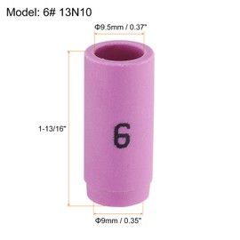 HARFINGTON 10pcs Nozzles Ceramic Shield Cup 6# 13N10 Welding Torch Tip Torch Consumables Accessory for TIG Welding Torch WP-9/20/25 Series