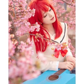 Kita Ikuyo Cosplay Wig, Guitar Vocchizaroku, Cosplay Costume, Full Set, Costume, Adult Costume, Cultural Festival (Kita Ikuyo Wig Included, XXL)