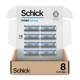 Schick Hydro Dry Skin Razor Refills, 8ct | Razor Blades Refills, Razor Blades for Men, Shaving Blades for Men, Hydro Razor Blades Refill, 5 Blade Razor Men, 8 Refills