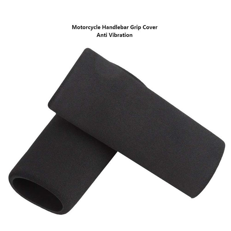 Vikenar Motorcycle Grip Cover 2pcs, Black 1 Pair Motorcycle Handlebar