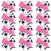 TELAIN Black Hair Bow Pink Bow for Football and Cheerleading,
