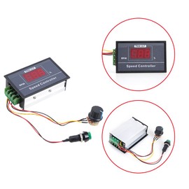 DollaTek DC 6-60V 30A PWM DC Motor Speed Controller adjustable Stepless Governor Regulator with Start Stop Switch