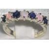 LetsBuySilver 925 Sterling Silver Real Genuine Opal & Sapphire Womans