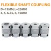 POWERTOOL 5PCS Flexible Shaft Couplings, 6.35mm x 8mm Aluminum Alloy