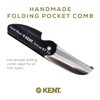 KENT Kent 87T Graphite Handmade Folding Pocket Comb for Men,