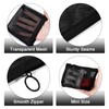 Fassave 8 Pack Mini Zipper Mesh Makeup Bags, Nylon Cosmetic