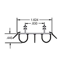 KS Hardware Double Bubble Kerf Door Sweep 31-3/4 Inches Wide, Energy Efficient Vinyl Seal for Exterior Doors, Easy Installation, Weatherproof Design, Keeps Drafts, Dust and Insects Out