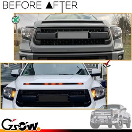 [Enhanced Style & Visibility] 5-Bar Xenon Red 16-LED Hood Bulge Behind Grille Light Kit | Fits 2014-2021 Tundra | Premium Tundra Accessories 2014-2021 | Boosts Visibility, Elevates Tundra's Look