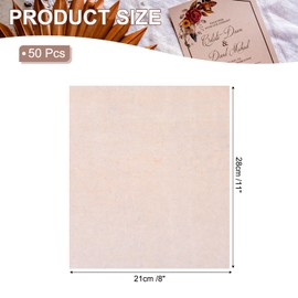 QUARKZMAN 50 Sheets Vintage Paper, Parchment Paper, Standard Printer Paper, Double-Sided Old Paper, 11 x 8 Inches, Beige, for Scrapbooking, Gift Wrapping, Certificates