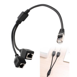 YUEWEESER RJ45 Network Ethernet Adapter Splitter, RJ45 Internet Coupler Connector 1 Male to 2 Female Splitter Y Adapter Cable Suitable for Cat5, Cat5e, Cat6, Cat7